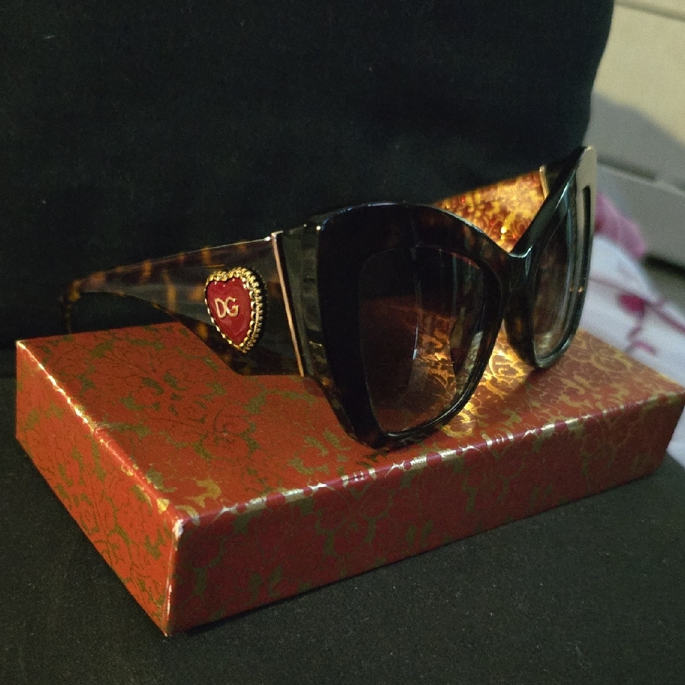 Dolce & Gabbana Brown Sunglasses with Tortoiseshell Design